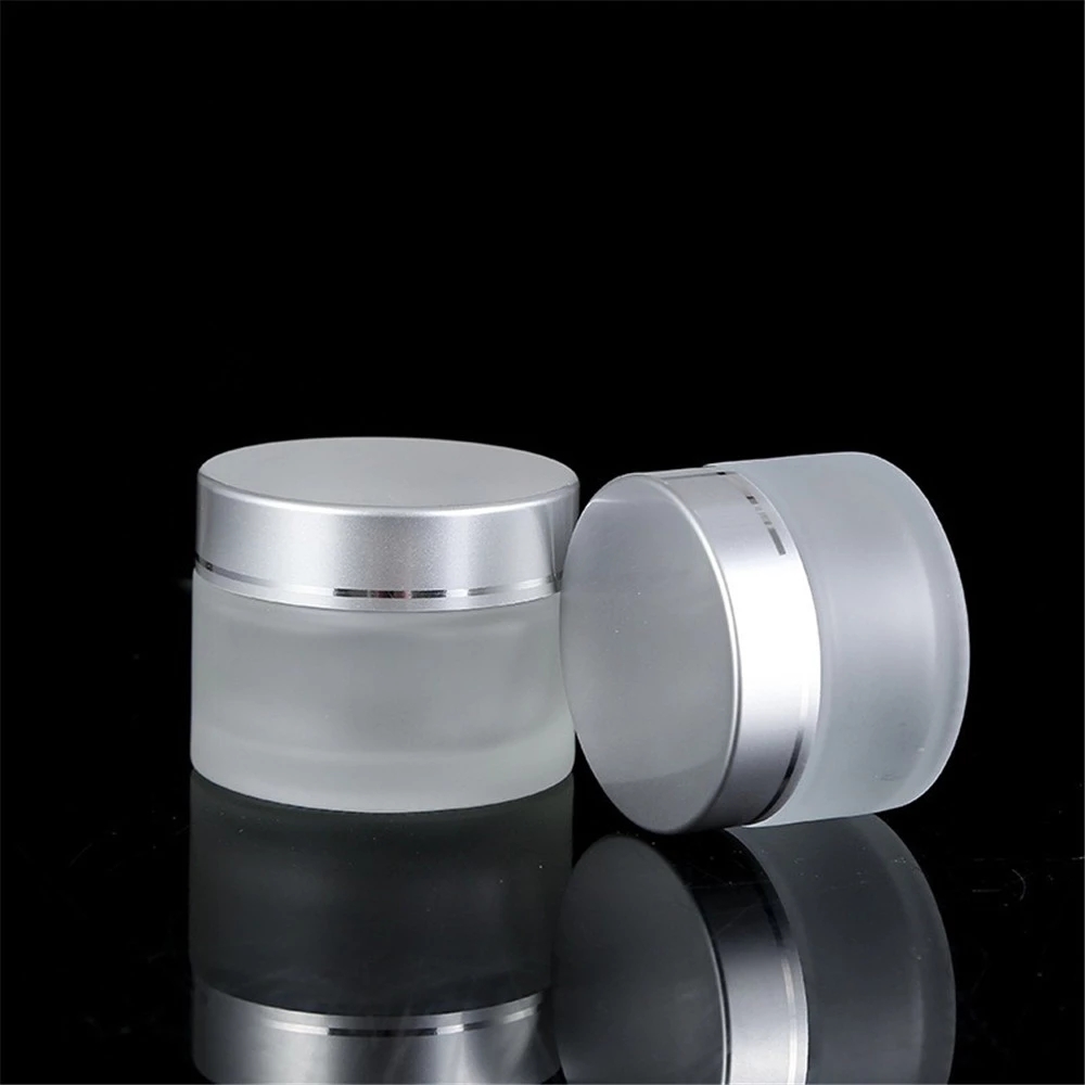 5g 10g 20g 30g 50g 100g Frosted Silver cap face cream cosmetics containers cream glass jars