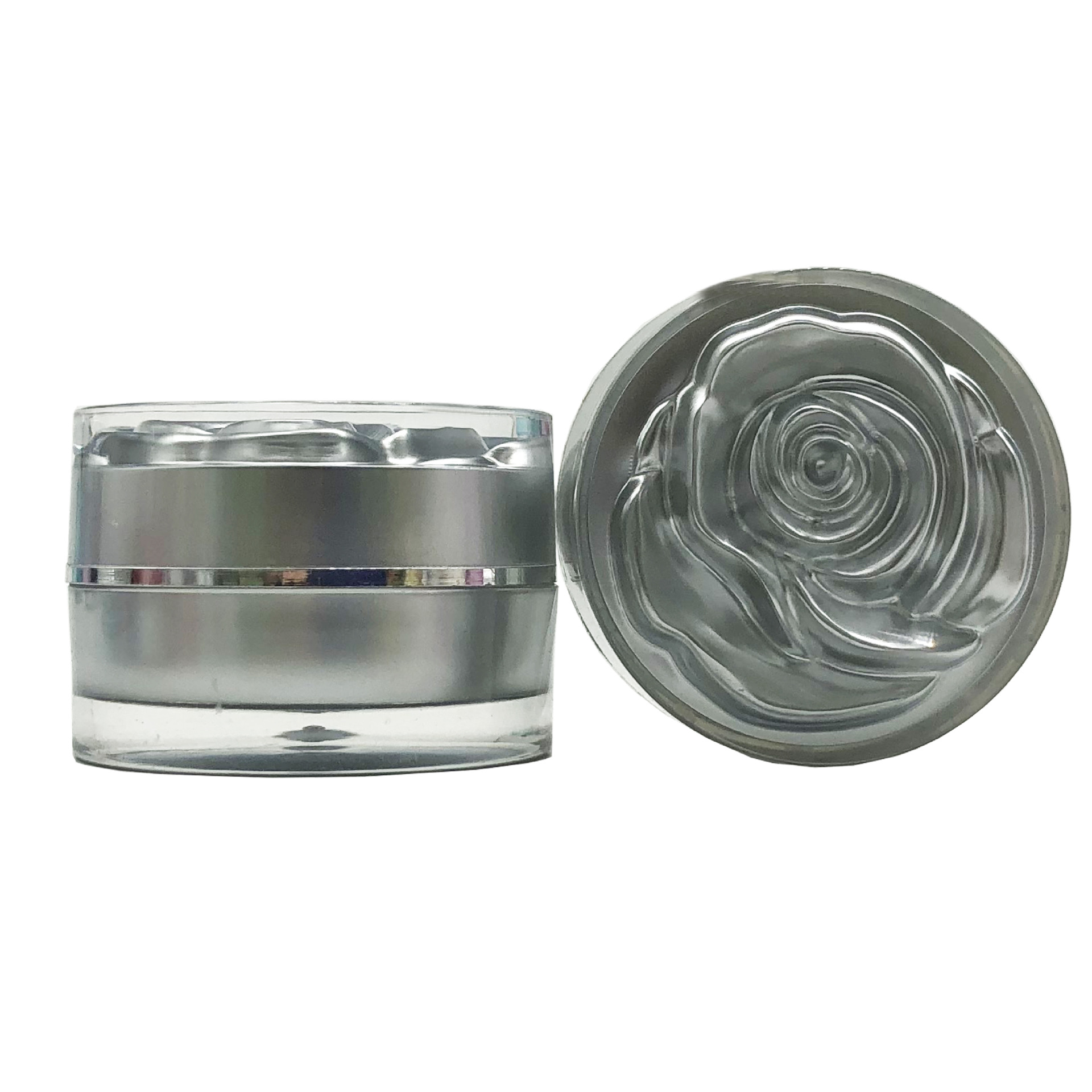 5g 10g 20g 30g 50g  100g  body serum jar acrylic  silver acrylic cream jar  double wall cosmetic jar
