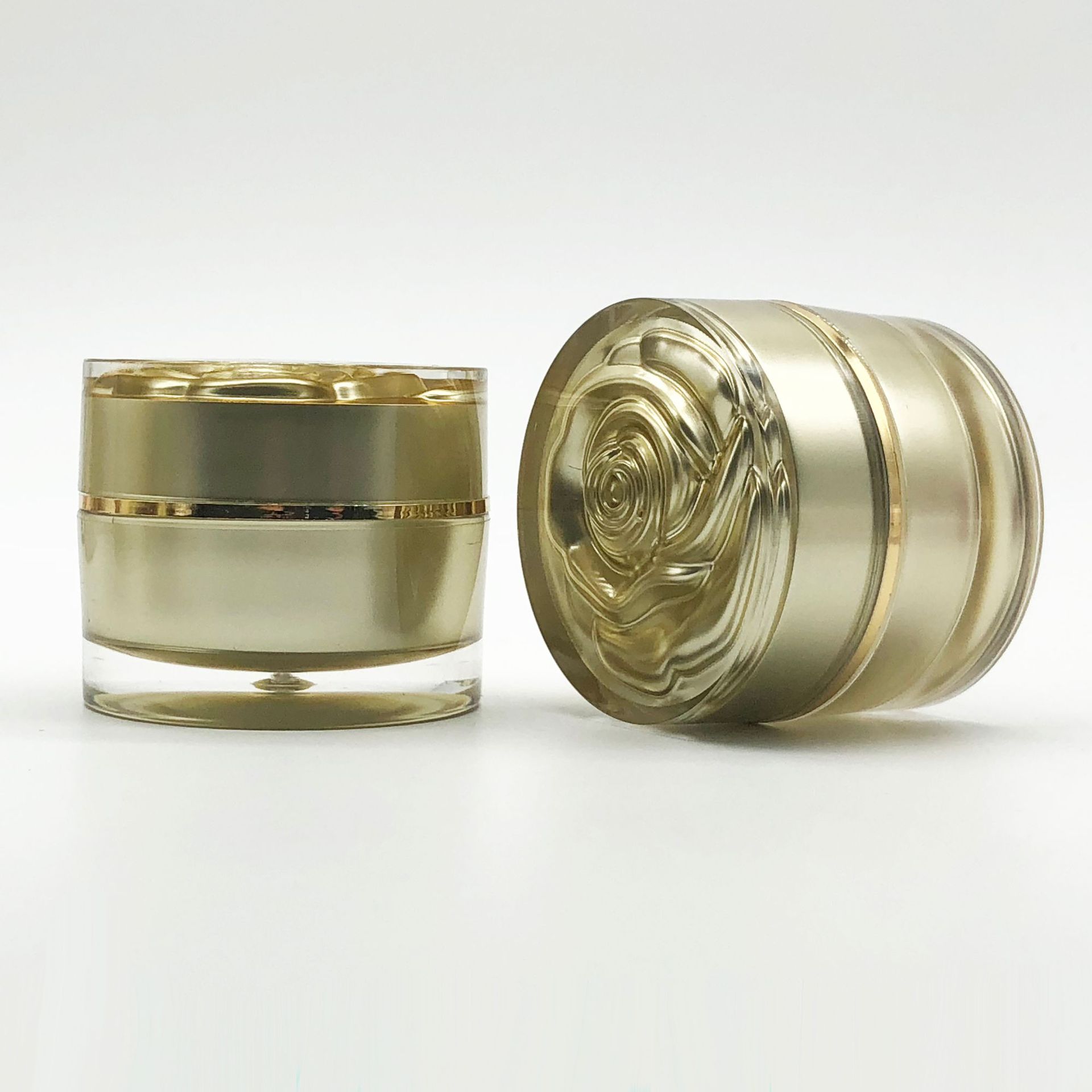 5g 10g 20g 30g 50g 100g body serum jar acrylic silver acrylic cream jar double wall cosmetic jar