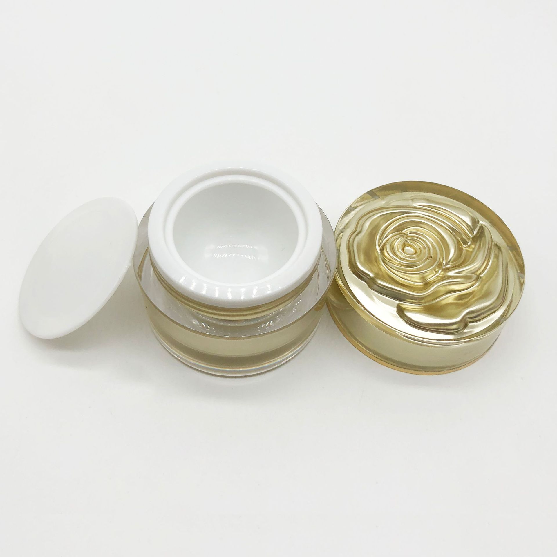 5g 10g 20g 30g 50g 100g body serum jar acrylic silver acrylic cream jar double wall cosmetic jar