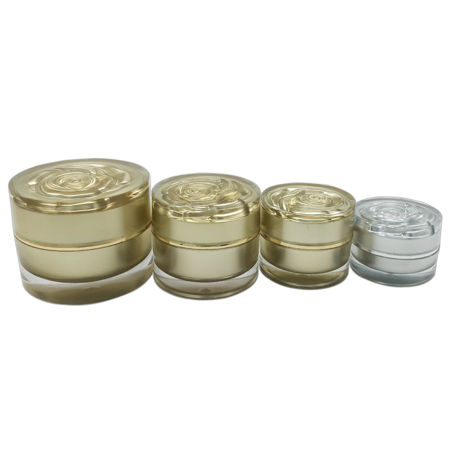 5g 10g 20g 30g 50g 100g body serum jar acrylic silver acrylic cream jar double wall cosmetic jar