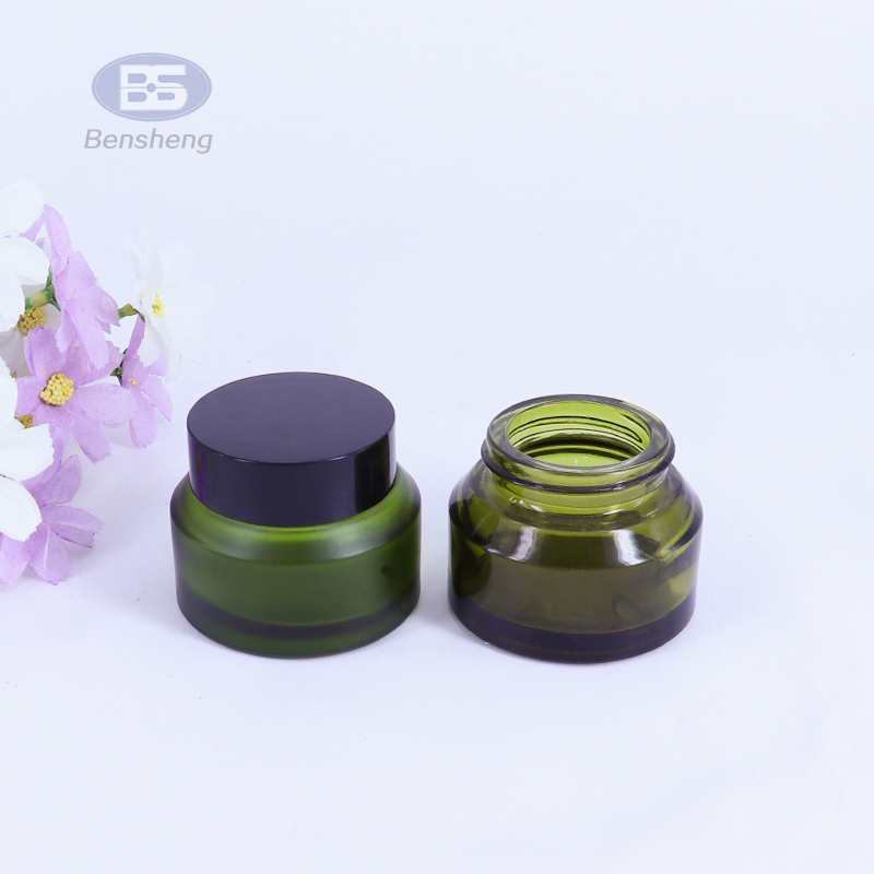 5g 10g 20g 30g 50g 100g frosted black face eye cream jar cosmetic glass jar with black lid