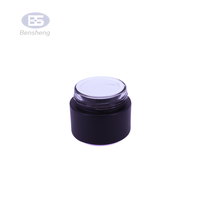 5g 10g 20g 30g 50g 100g frosted black face eye cream jar cosmetic glass jar with black lid