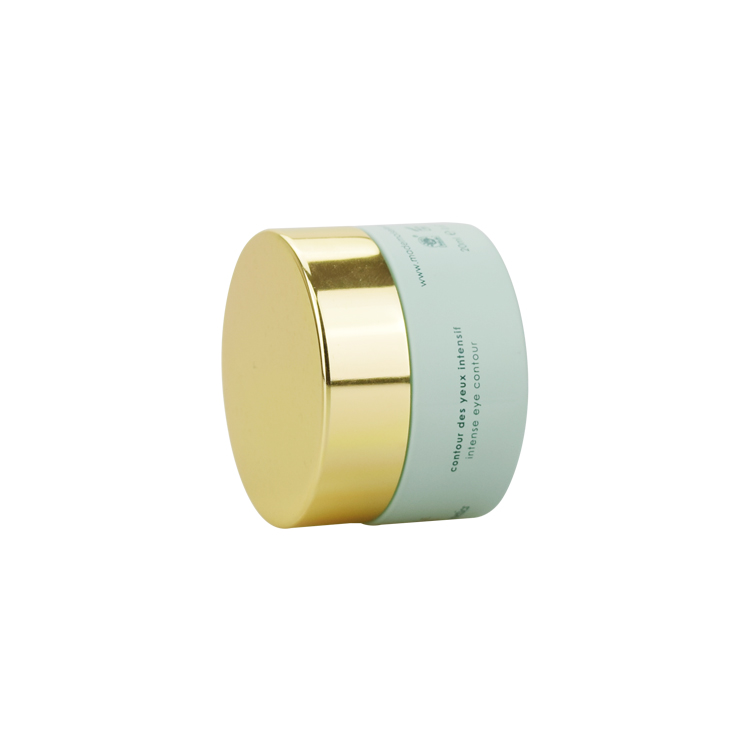 5g 10g 20g 30g 50g 100g matte green glass jar with gold lid cosmetic packaging silk printing