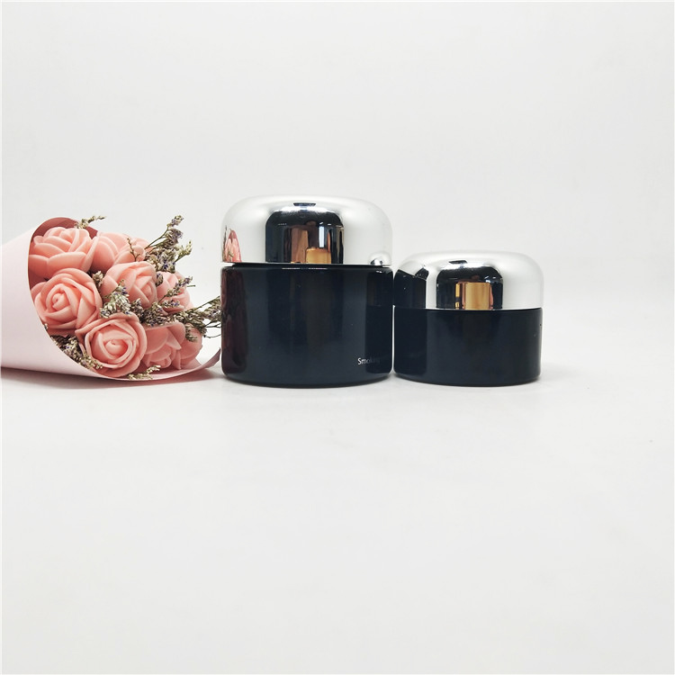5g 10g 20g 30g 50g 60g 100g 200g Empty round skin care black jar cream with lid