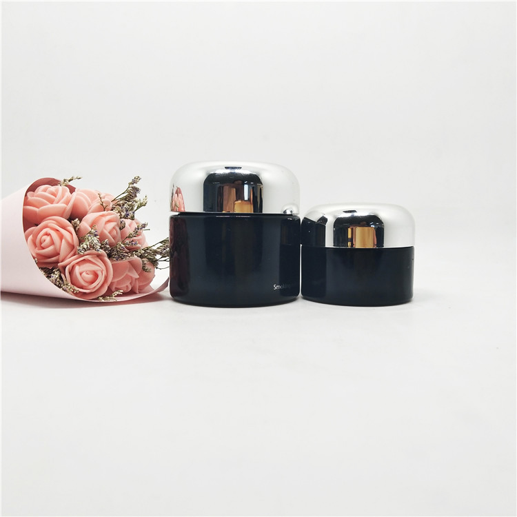 5g 10g 20g 30g 50g 60g 100g 200g Empty round skin care black jar cream with lid