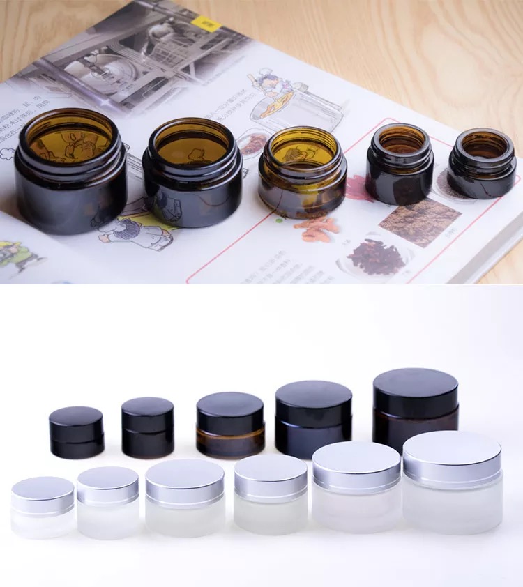 5g 10g 20g 30g 50g amber cream glass jar Frosted Cosmetic Cream Glass Jar