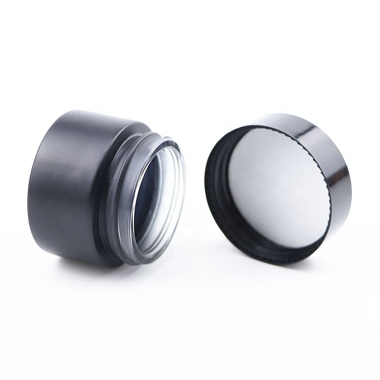 5g 10g 20g 30g black frosted jars cosmetic cream container 15g black glass jars