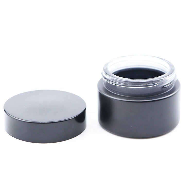5g 10g 20g 30g black frosted jars cosmetic skincare cream container 1oz 30g black glass jars