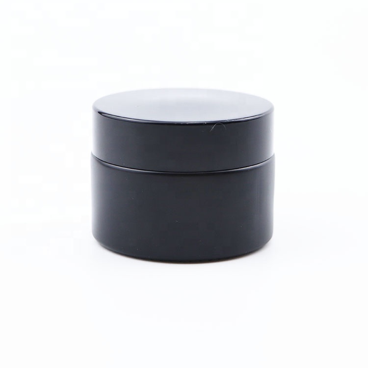 5g 10g 20g 30g black frosted jars cosmetic skincare cream container 1oz 30g black glass jars