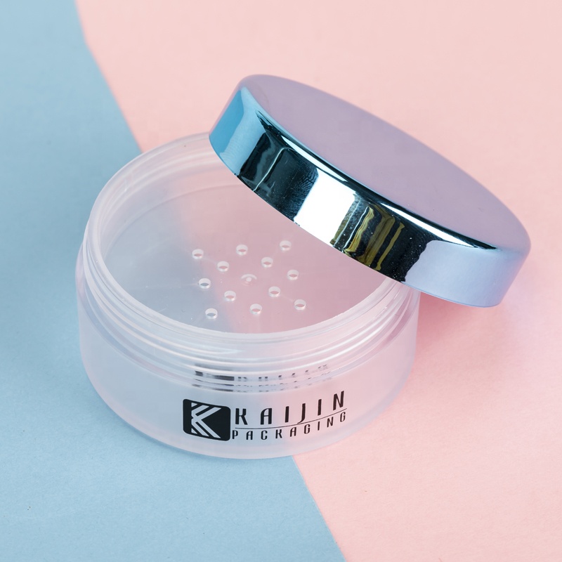 5g 10g 20g 30g plastic clear loose powder jar with sifter