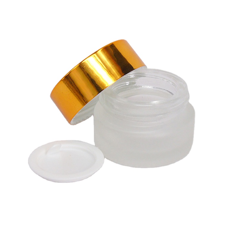 5g 10g 20g empty small round glass cream bottle screw top glass jar