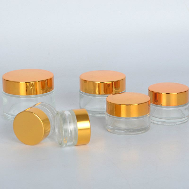 5g 10g 20g empty small round glass cream bottle screw top glass jar