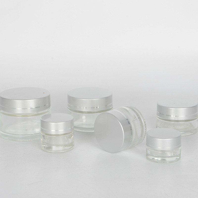 5g 10g 20g empty small round glass cream bottle screw top glass jar
