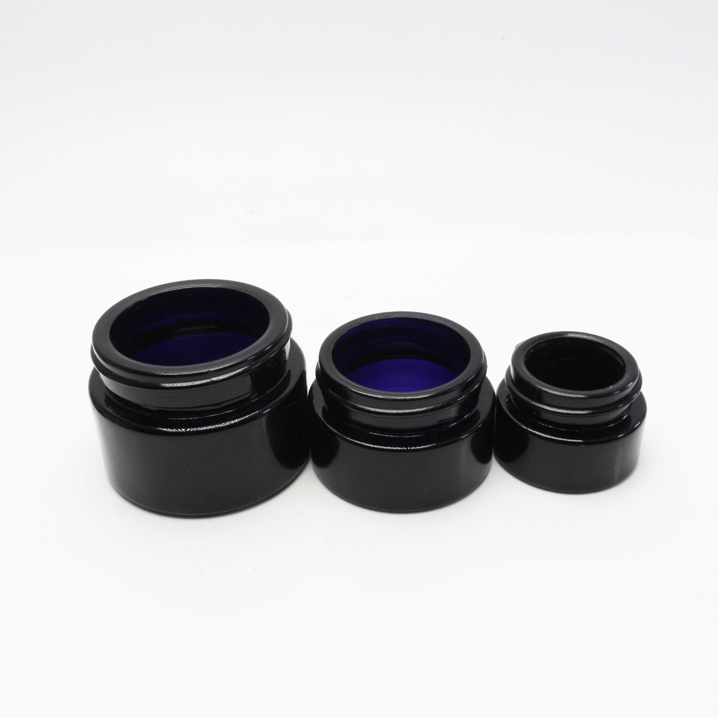 5g 10g 30g 50g 100g 150g 200g 250g UV proof dark violet glass jar black cream jars container for cosmetic DV102E