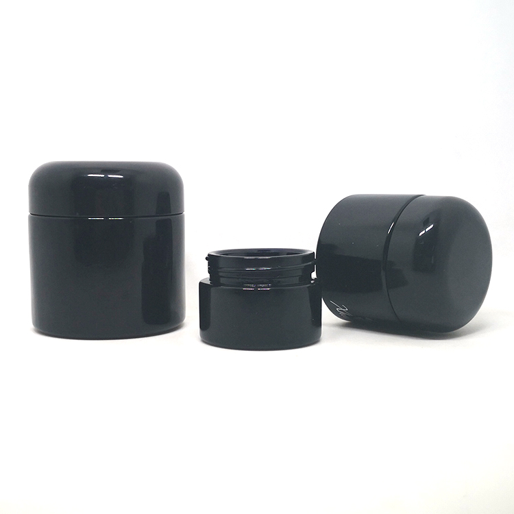 5g 10g 30g 50g 100g 200g 250g Black Ultraviolet UV Protection Optical Glass Cream Jar with Black Bakelite lid