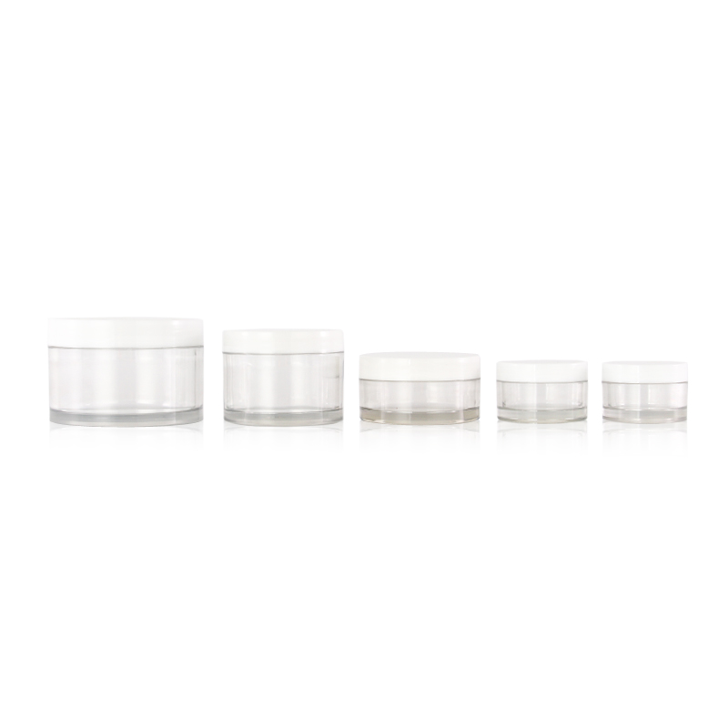5g 10g 30g 50g 100g custom PETG plastic lotion jars with screw top lids