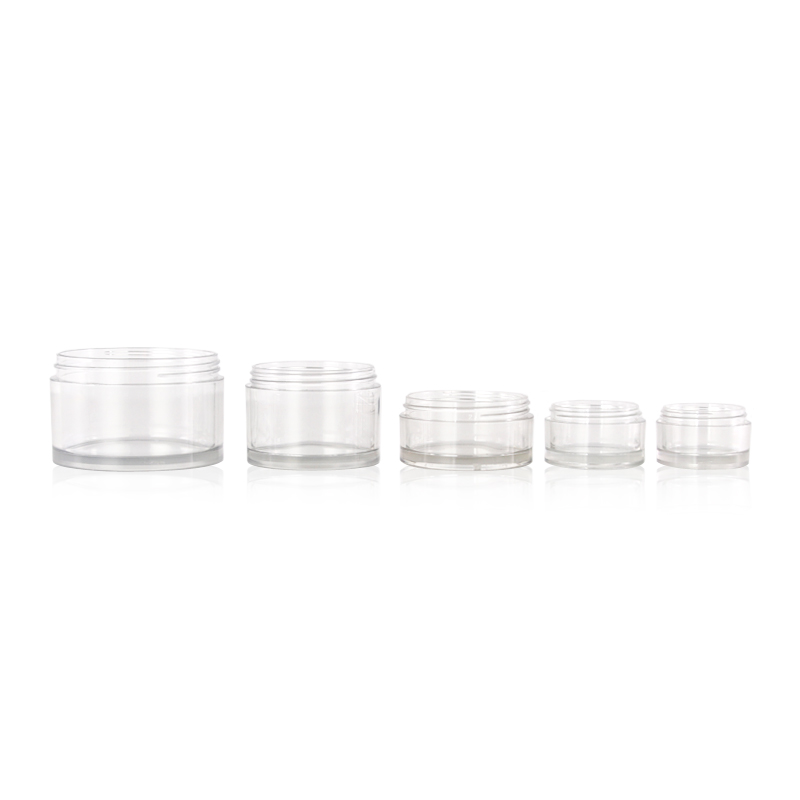 5g 10g 30g 50g 100g custom PETG plastic lotion jars with screw top lids