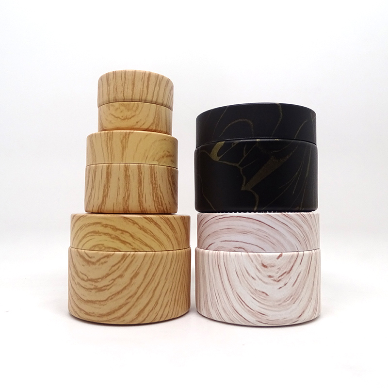 5g 10g 30g 50g 60g 100g 200g wood grain glass packaging cosmetic jar 20g with printing cap