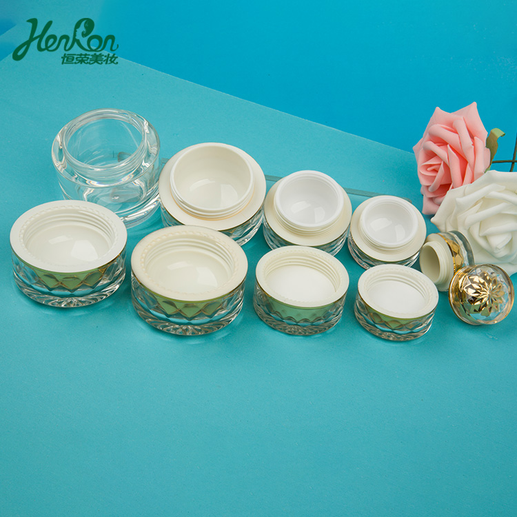 5g 10g 30g 50g 80g 15ml 30ml 60ml 80ml Luxury France Gold Cosmetic Packaging Set Acrylic Cosmetic cream jar and bottle