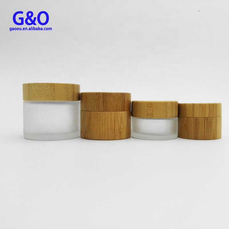 5g 10g 30g 50g wooden face cream recycled cosmetics empty bamboo cream jar