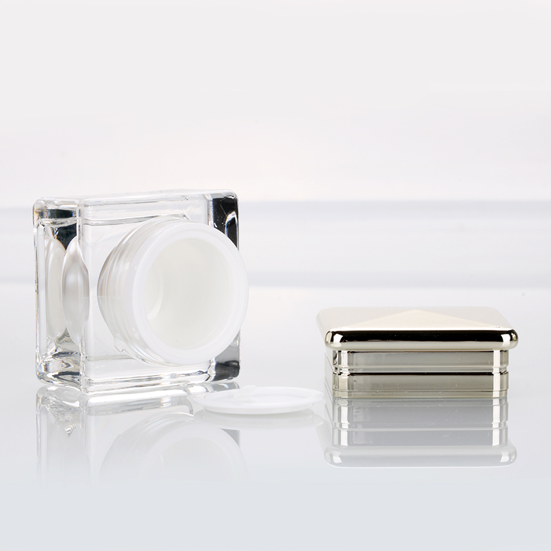5g 10g 30g double wall square cream pot colorful cosmetic packaging nail glue bottle