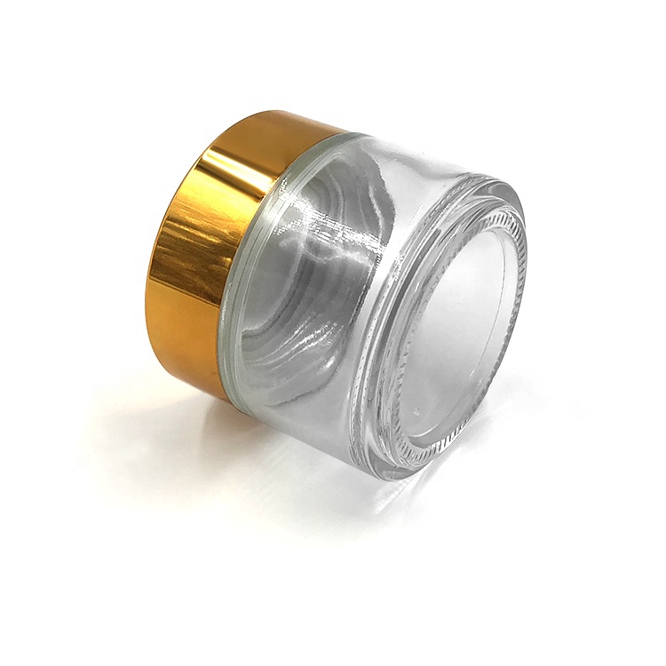 5g 10g 30ml 2oz 4oz 8oz Empty Luxury Straight Sided Frosted Clear Face Lotion Cream Glass Cosmetic Jar with Lid