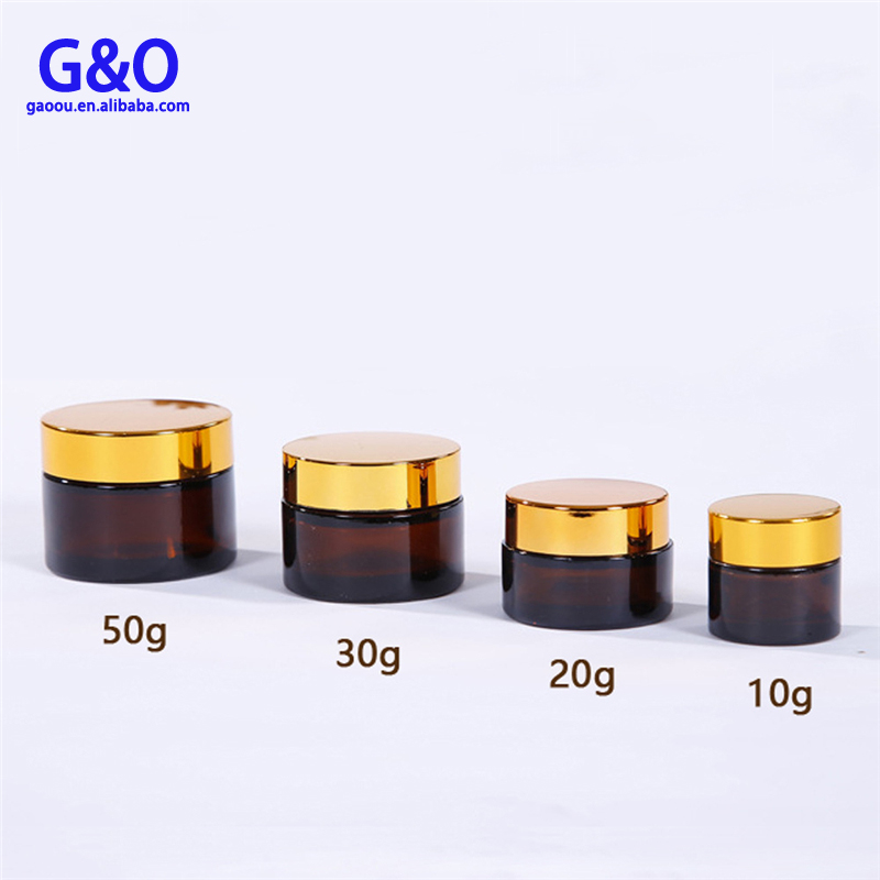 5g 10g 50g 50ml empty 60ml round amber clear 10ml custom 30g luxury 100ml black 30ml face cream jar cosmetic bottle glass jar