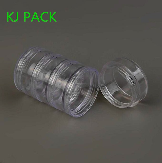 5g 10g Clear Lid Plastic Stackable  Cosmetic Lip Balm Lip Gloss Cream  Eyeshadow Container PS Jars