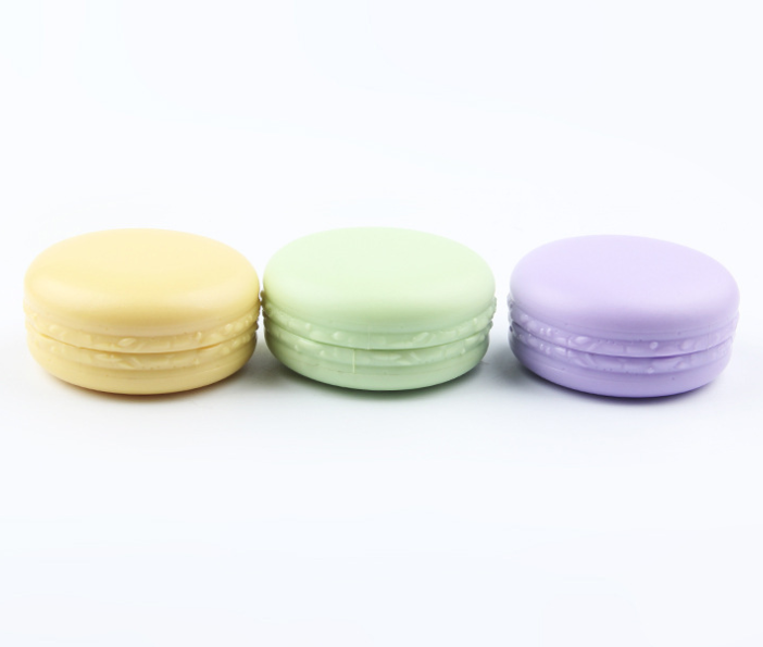 5g 10g PP plastic macaron shaped mini jar Empty colorful eye shadow box Lip balm jars Sample cream container for gel