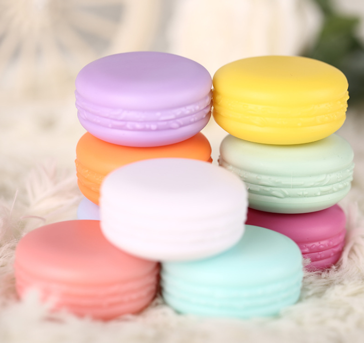 5g 10g PP plastic macaron shaped mini jar Empty colorful eye shadow box Lip balm jars Sample cream container for gel