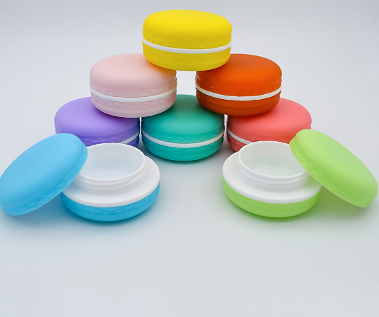 5g 10g Round Candy Colorful Macarons Shaped Lip Balm Jar Cream Container Cosmetics Packaging