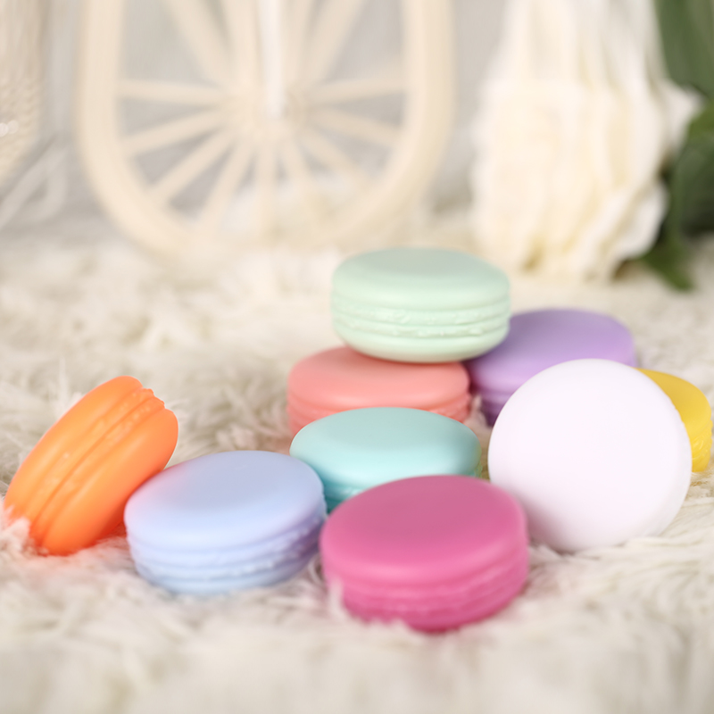 5g 10g Round Candy Colorful Macarons Shaped Lip Balm Jar Cream Container Cosmetics Packaging