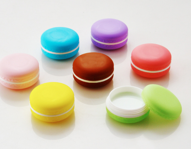 5g 10g Round Candy Colorful Macarons Shaped Lip Balm Jar Cream Container Cosmetics Packaging