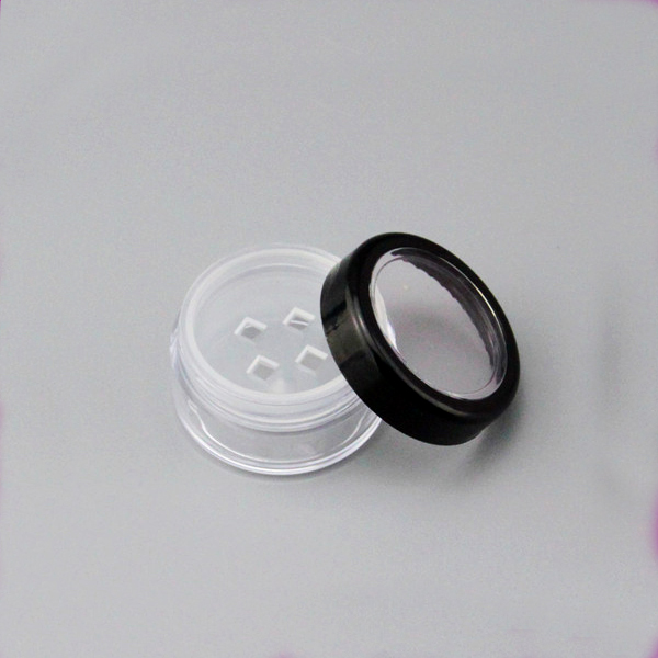 5g 10g custom cosmetic clear polish plastic bottle loose powder jar empty eye shadow container with sifter