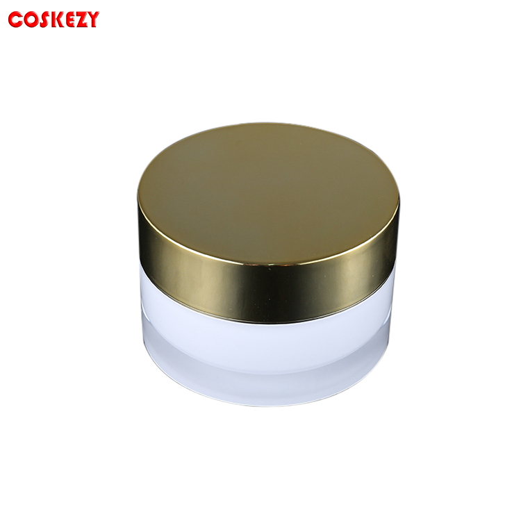 5g 10g golden and white Round mini Acrylic Cream jar,small Cream Container , 5ml 10ml mini Cosmetic Packaging