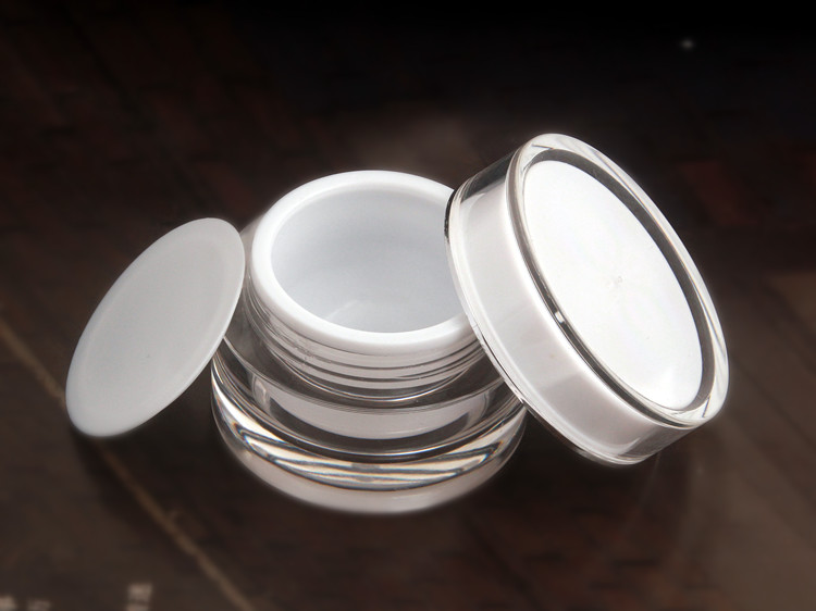 5g 10g golden and white Round mini Acrylic Cream jar,small Cream Container, 5ml 10ml mini Cosmetic Packaging