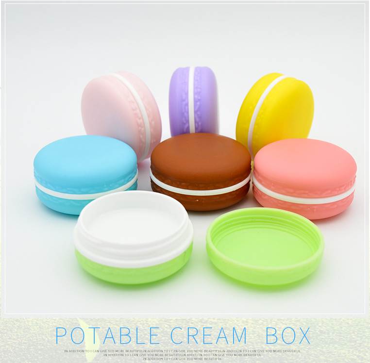 5g 10g mini macaron shape Kawaii colorful silicone cosmetic cream jars for DIY lipstick lip balm gloss