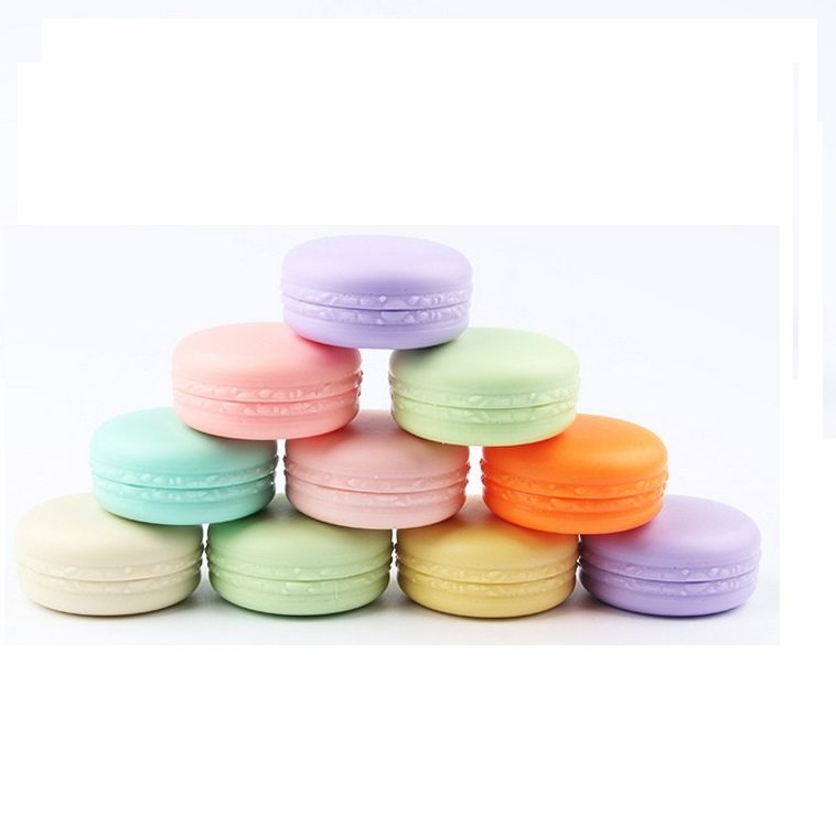 5g 10g mini macaron shape Kawaii colorful silicone cosmetic cream jars for DIY lipstick lip balm gloss