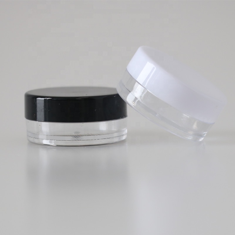 5g 10g mini travel packaging PS plastic cosmetic makeup cream jar round sample eye cream container