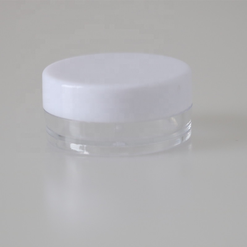 5g 10g mini travel packaging PS plastic cosmetic makeup cream jar round sample eye cream container