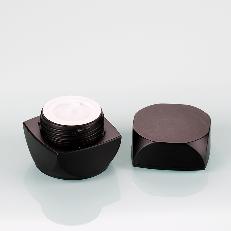 5g 10g nail polish black container square cosmetic cream matte custom made uv gel plastic jar for cosmetics