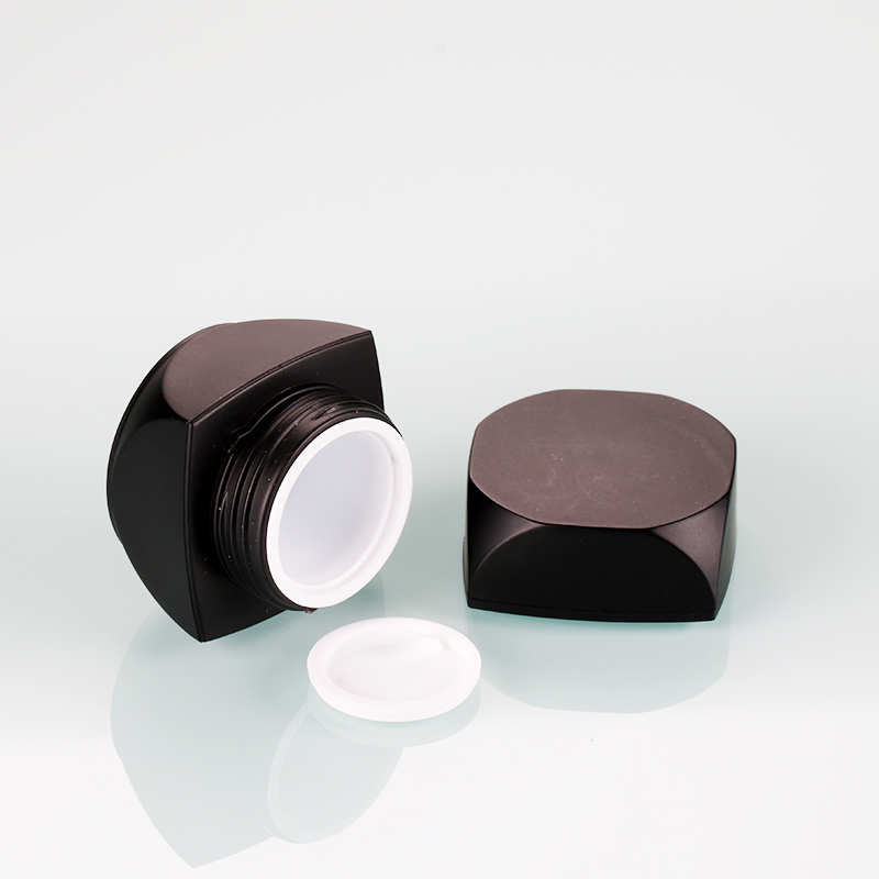 5g 10g nail polish black container square cosmetic cream matte custom made uv gel plastic jar for cosmetics