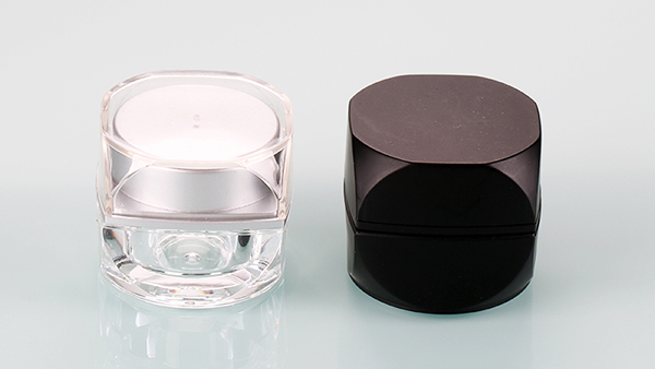 5g 10g nail polish black container square cosmetic cream matte custom made uv gel plastic jar for cosmetics