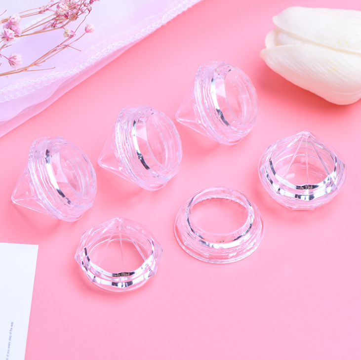 5g 10g opal cosmetic plastic heart shape skin jar cream container