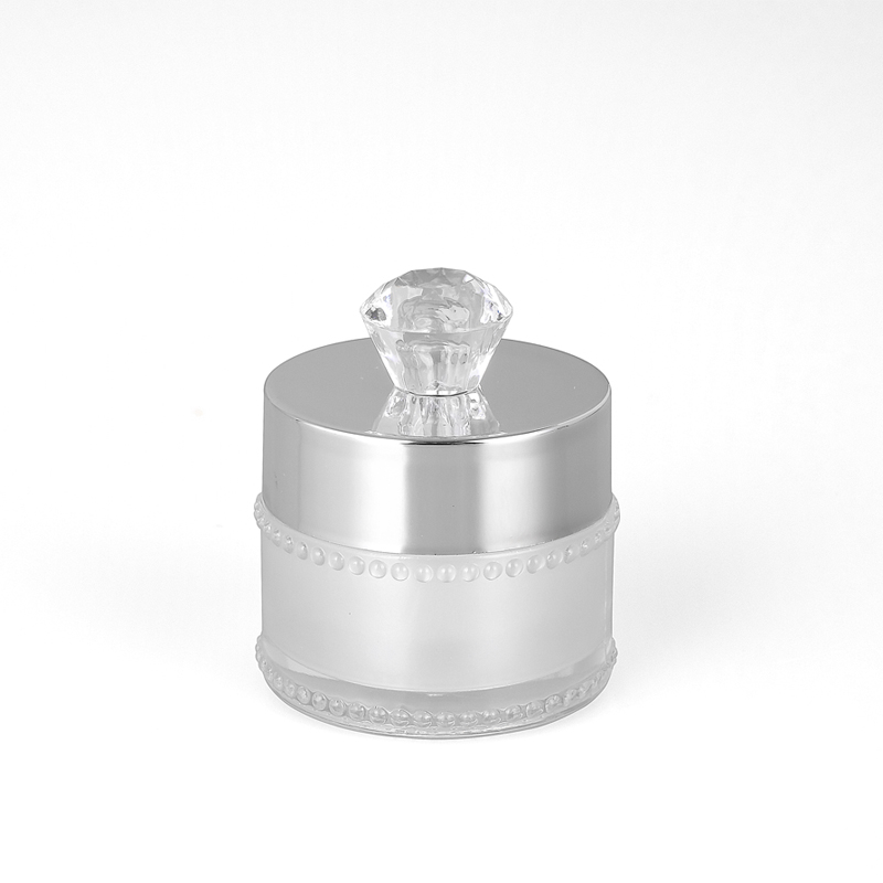 5g 10g ready to ship shaped lid Luxury gold lid cosmetic cream jar empty cosmetic jar pot plastic acrylic cream jar