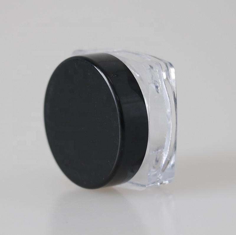 5g 10g skin care packaging round plastic cosmetic eye shadow cream jar container with colorful lid