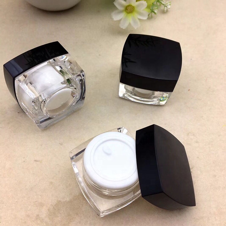 5g 10g square jar cosmetic plastic acrylic jar container