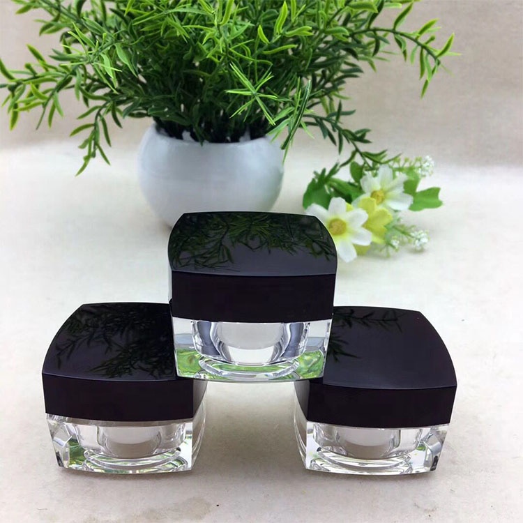 5g 10g square jar cosmetic plastic acrylic jar container