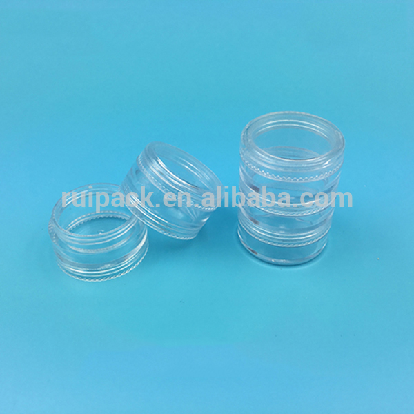 5g, 10g transparent plastic jar, plastic cosmetic jar